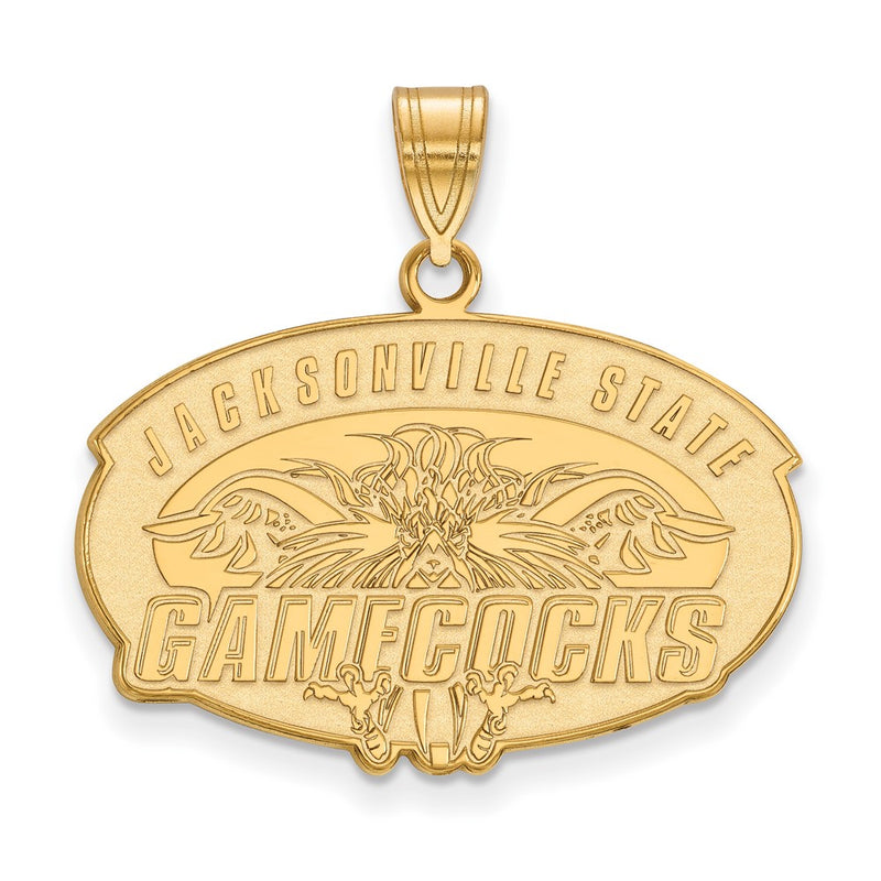 Gold Plated Sterling Silver Logoart Jacksonville State University Large Pendant