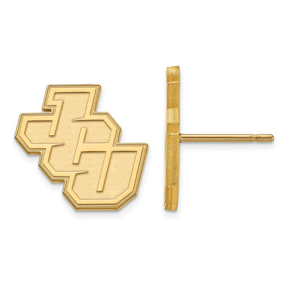 Gold Plated Sterling Silver Logoart John Carroll University Small Post Earrings