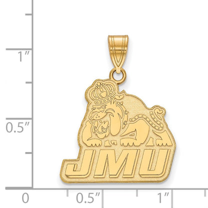 Gold Plated Sterling Silver Logoart James Madison University Large Pendant