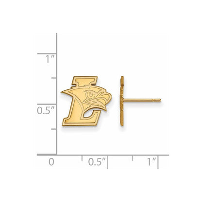 10K Yellow Gold Logoart Lehigh University Small Post Earrings