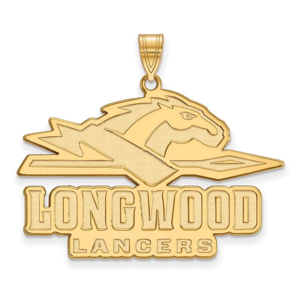 14K Yellow Gold Logoart Longwood University Lancers Extra Large Pendant