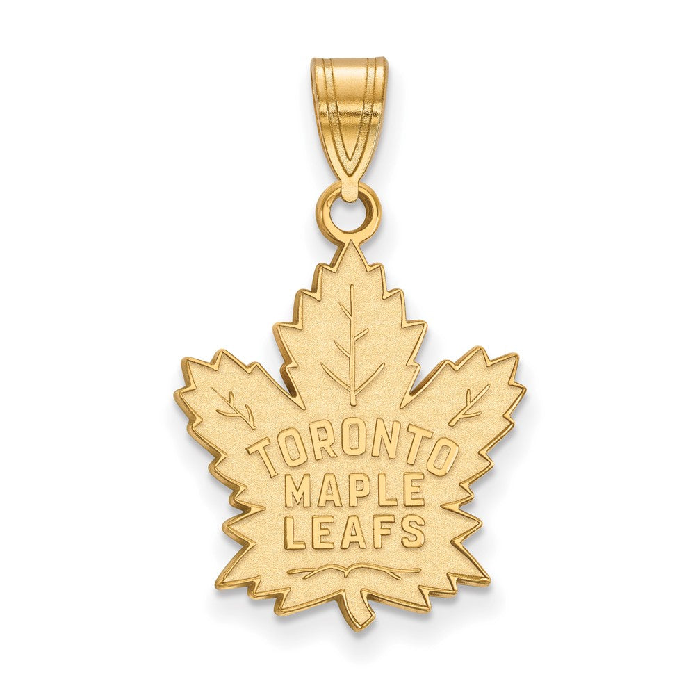 14K Yellow Gold Nhl Logoart Toronto Maple Leafs Large Pendant
