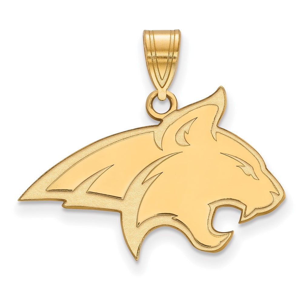 14K Yellow Gold Logoart Montana State University Bobcat Large Pendant