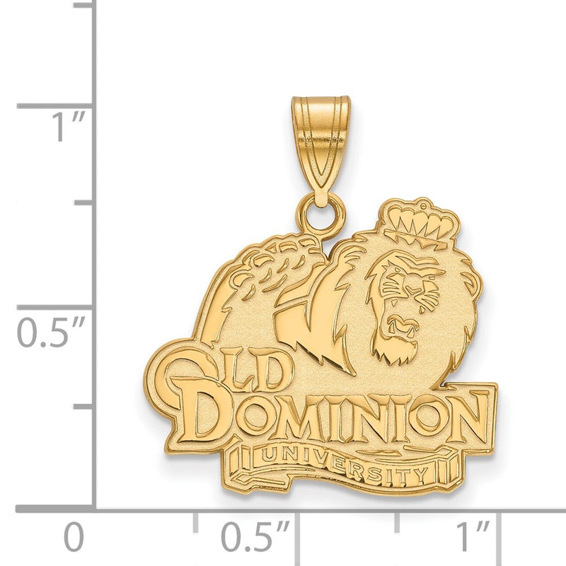 14K Yellow Gold Logoart Old Dominion University Large Pendant