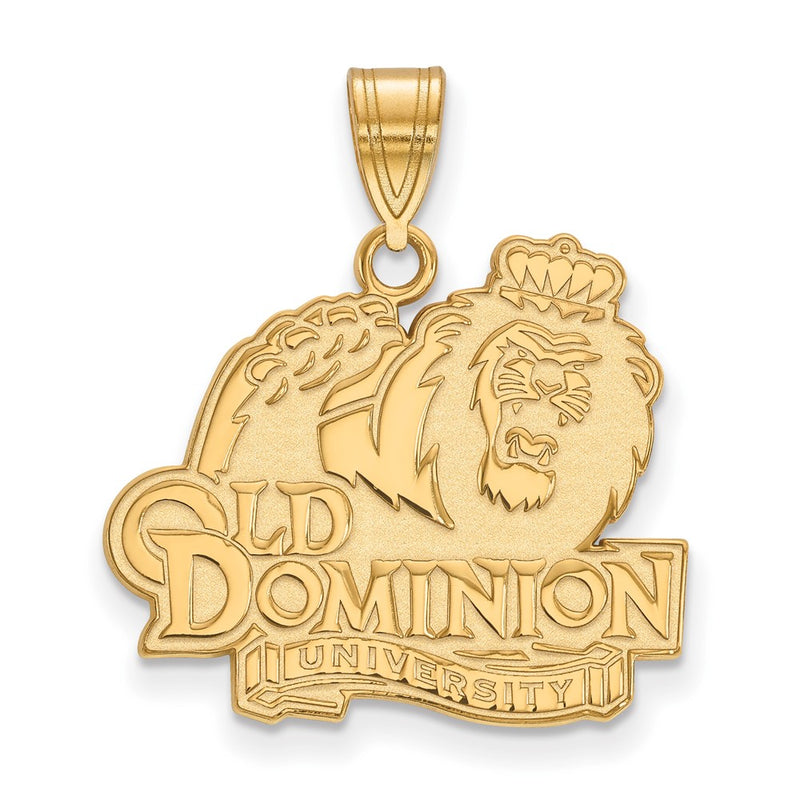 Gold Plated Sterling Silver Logoart Old Dominion University Large Pendant