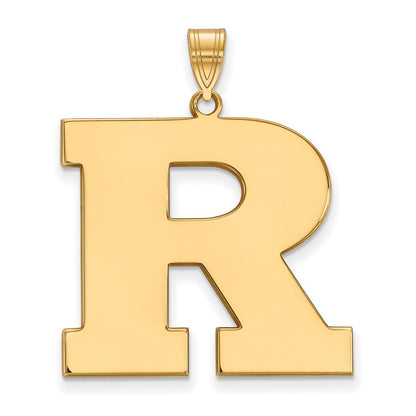 Gold Plated Sterling Silver Logoart Rutgers University Letter R Extra Large Pendant