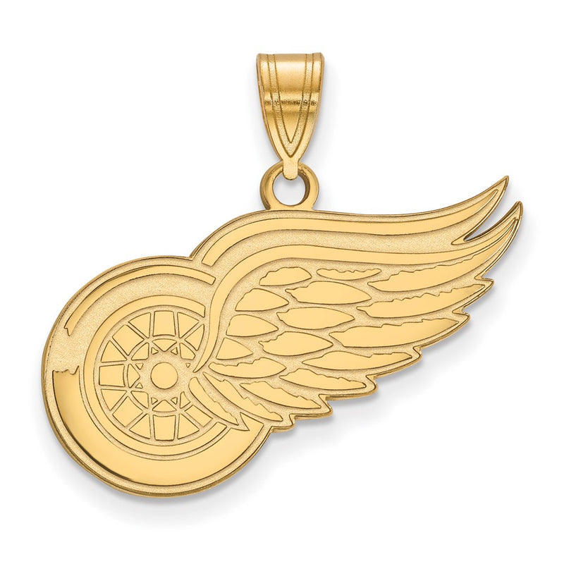 14K Yellow Gold Nhl Logoart Detroit Red Wings Large Pendant