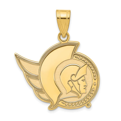 Gold Plated Sterling Silver Nhl Logoart Ottawa Senators Large Pendant