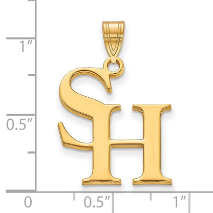 Gold Plated Sterling Silver Logoart Sam Houston State University Large Pendant