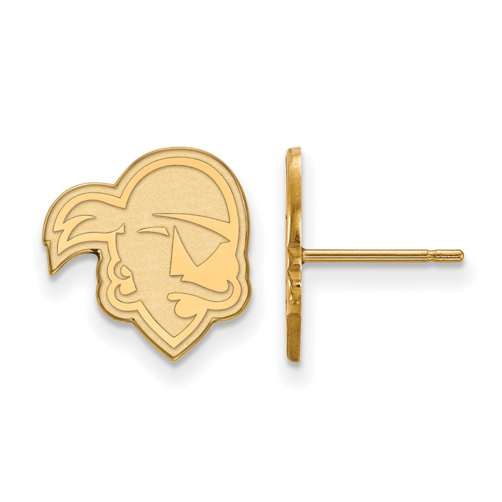 10K Yellow Gold Logoart Seton Hall University Pirate Small Post Earrings