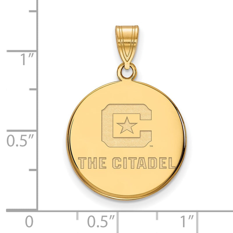 Gold Plated Sterling Silver Gp Logoart The Citadel Large Pendant