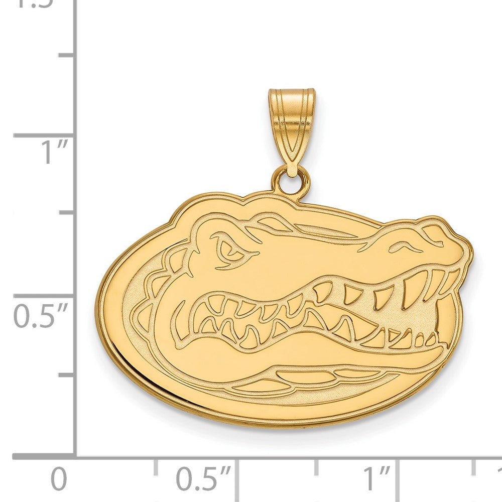14K Yellow Gold Logoart University Of Florida Gator Large Pendant