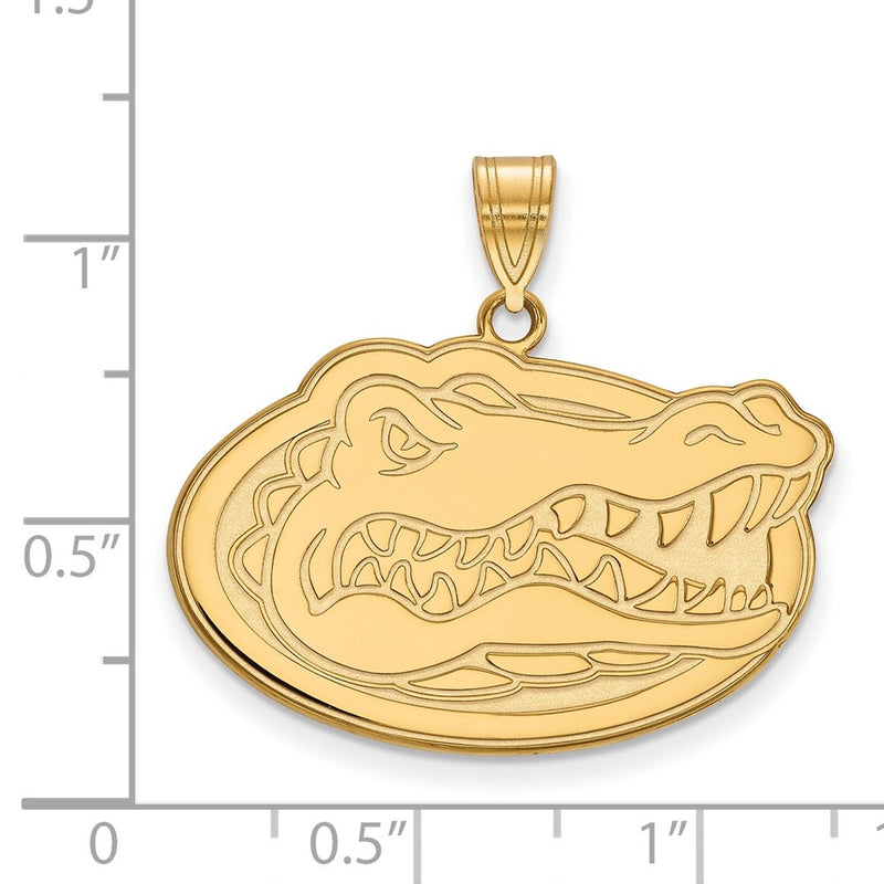 14K Yellow Gold Logoart University Of Florida Gator Large Pendant