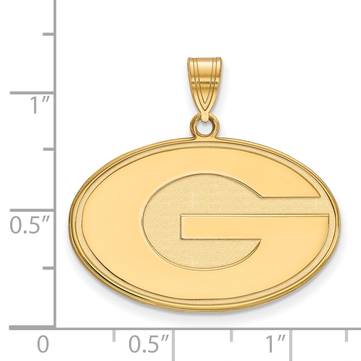 Gold Plated Sterling Silver Logoart University Of Georgia Letter G Large Pendant