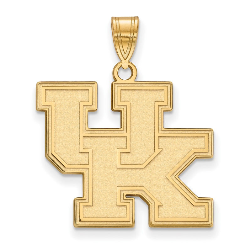 Gold Plated Sterling Silver Logoart University Of Kentucky U K Large Pendant