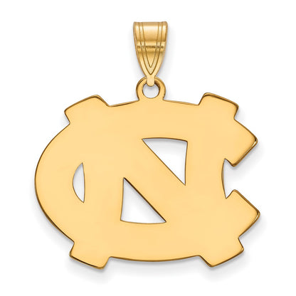 14K Yellow Gold Logoart University Of North Carolina N C Large Pendant