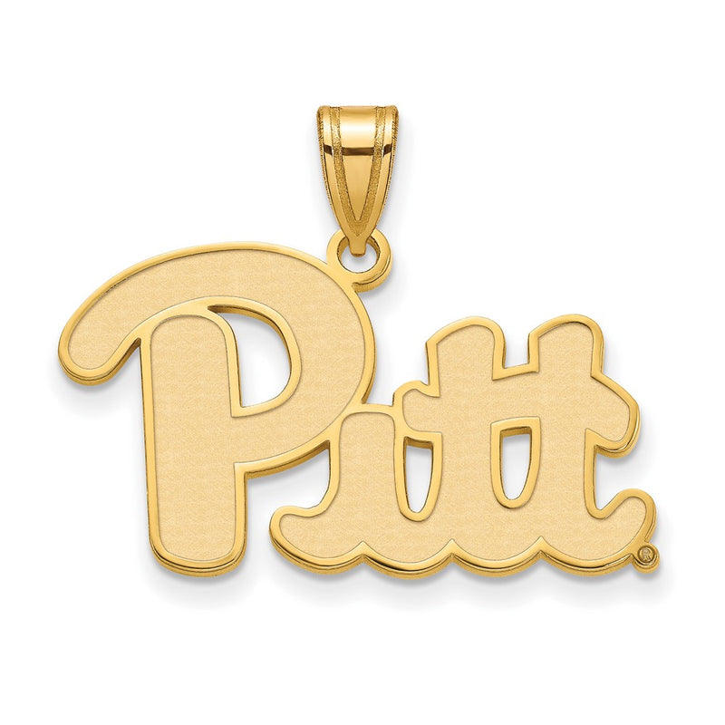 Gold Plated Sterling Silver Logoart University Of Pittsburgh Large Pendant