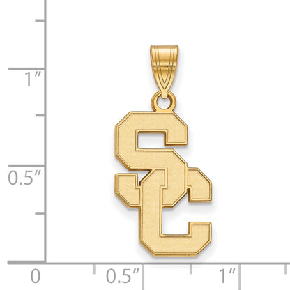 Gold Plated Sterling Silver University Of Southern California S C Large Pendant