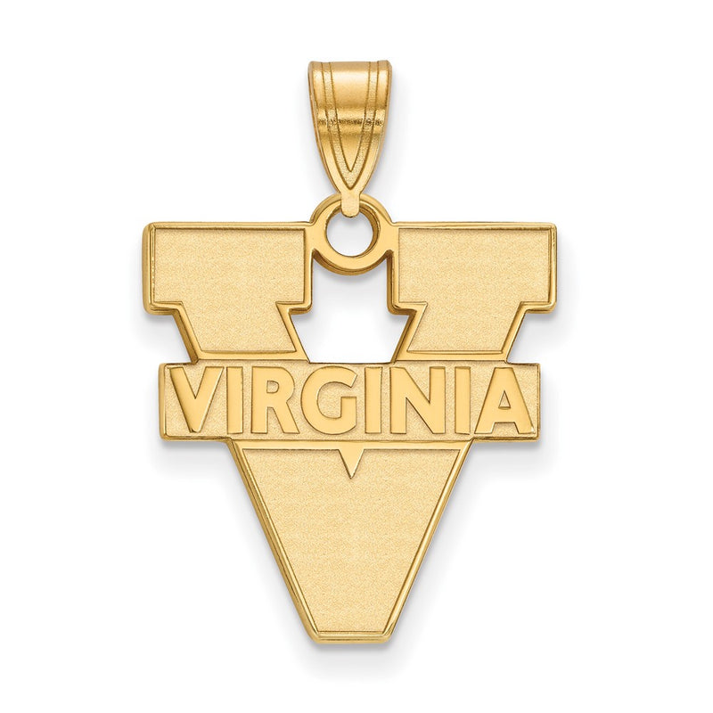 10K Yellow Gold Logoart University Of Virginia Large Pendant