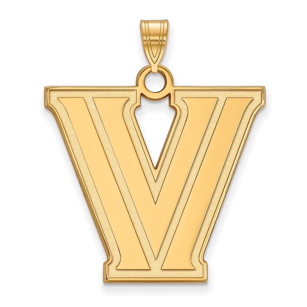 14K Yellow Gold Logoart Villanova University Letter V Extra Large Pendant