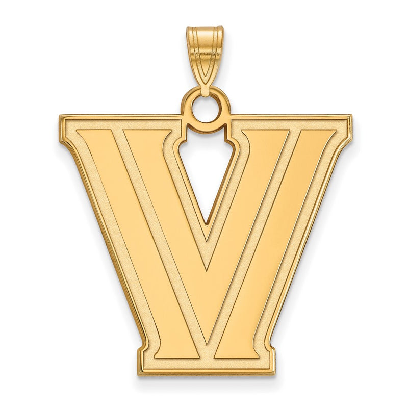 14K Yellow Gold Logoart Villanova University Letter V Extra Large Pendant