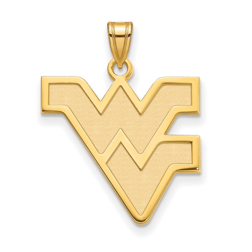 Gold Plated Sterling Silver Logoart West Virginia University W V Large Pendant