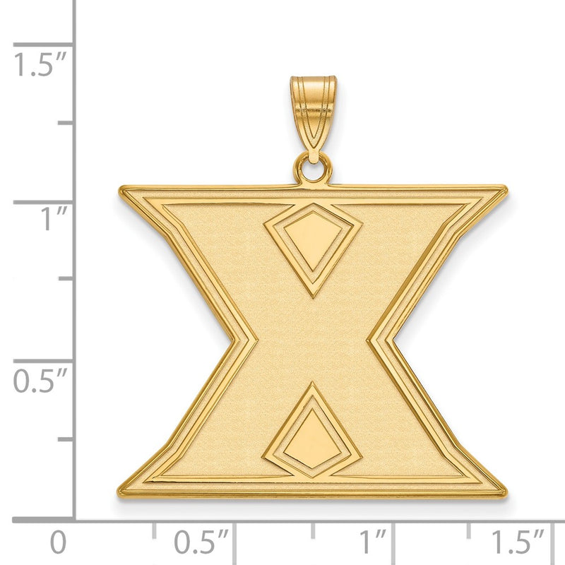 14K Yellow Gold Logoart Xavier University Letter X Extra Large Pendant