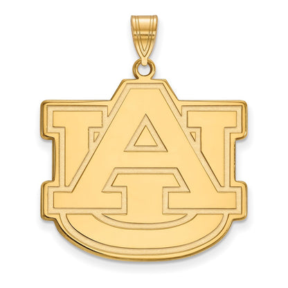 Gold Plated Sterling Silver Logoart Auburn University A U Extra Large Pendant