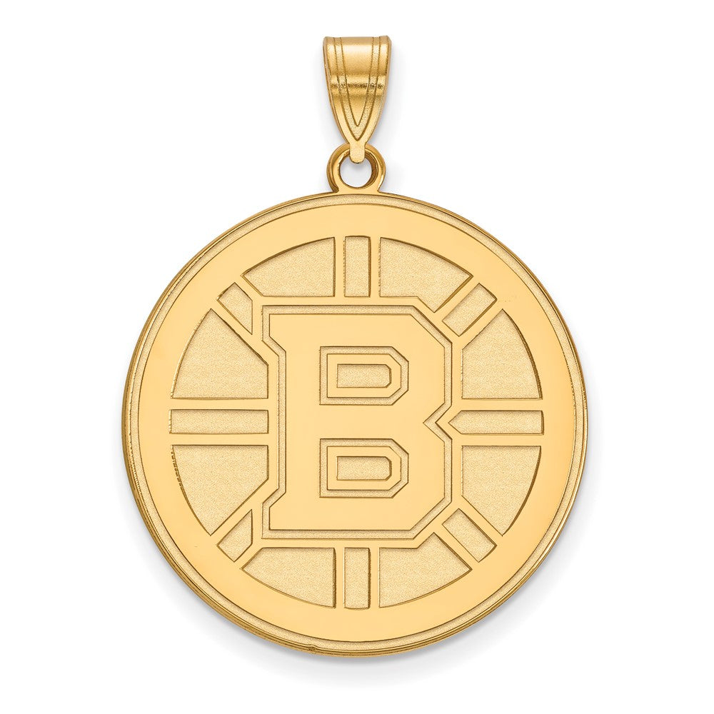 14K Yellow Gold Nhl Logoart Boston Bruins Extra Large Pendant