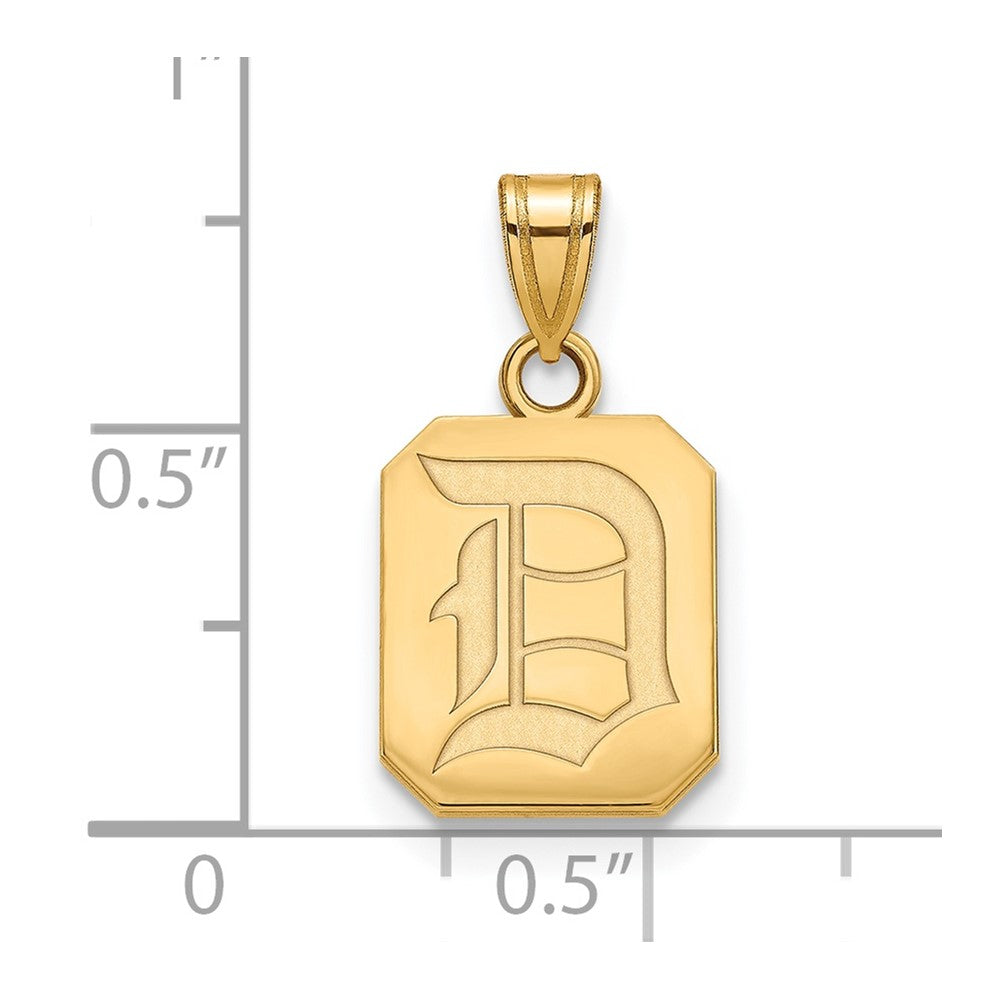 Gold Plated Sterling Silver Logoart Duquesne University Letter D Small Pendant