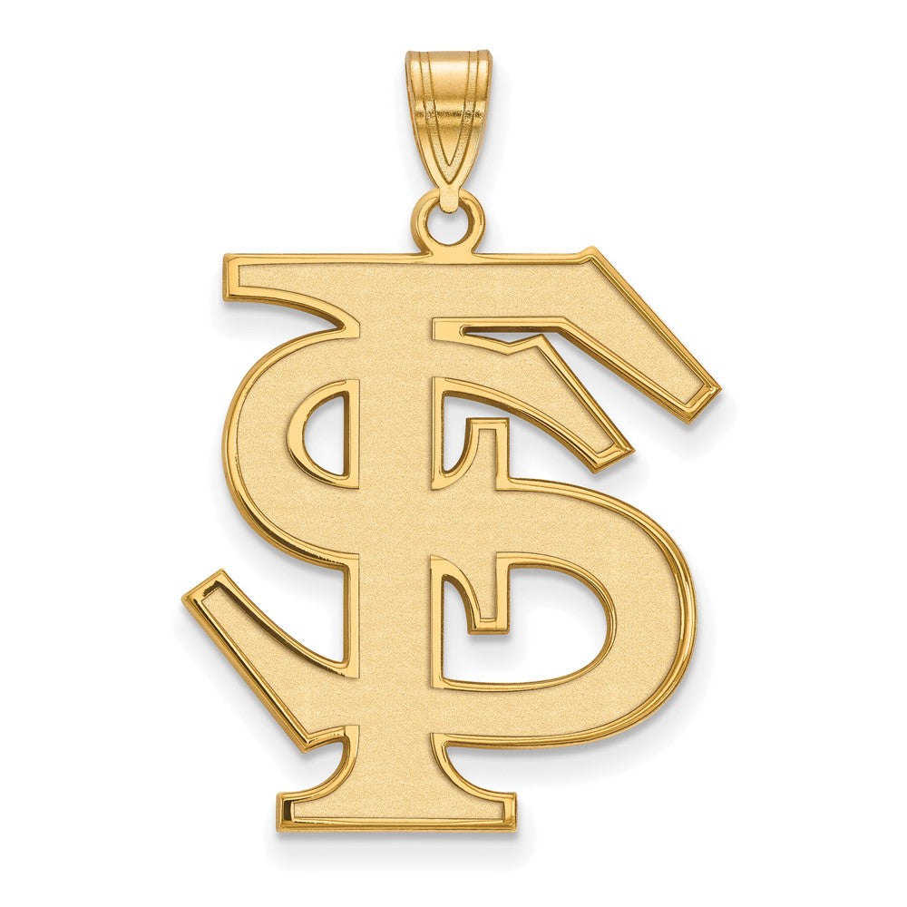 10K Yellow Gold Logoart Florida State University F S Extra Large Pendant