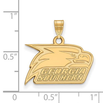 10K Yellow Gold Logoart Georgia Southern University Eagle Small Pendant