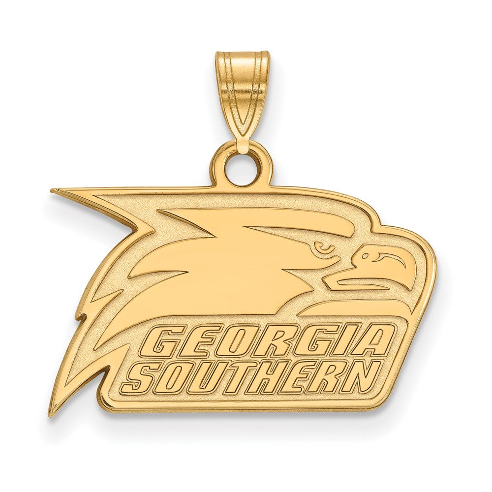 Gold Plated Sterling Silver Logoart Georgia Southern University Eagle Small Pendant