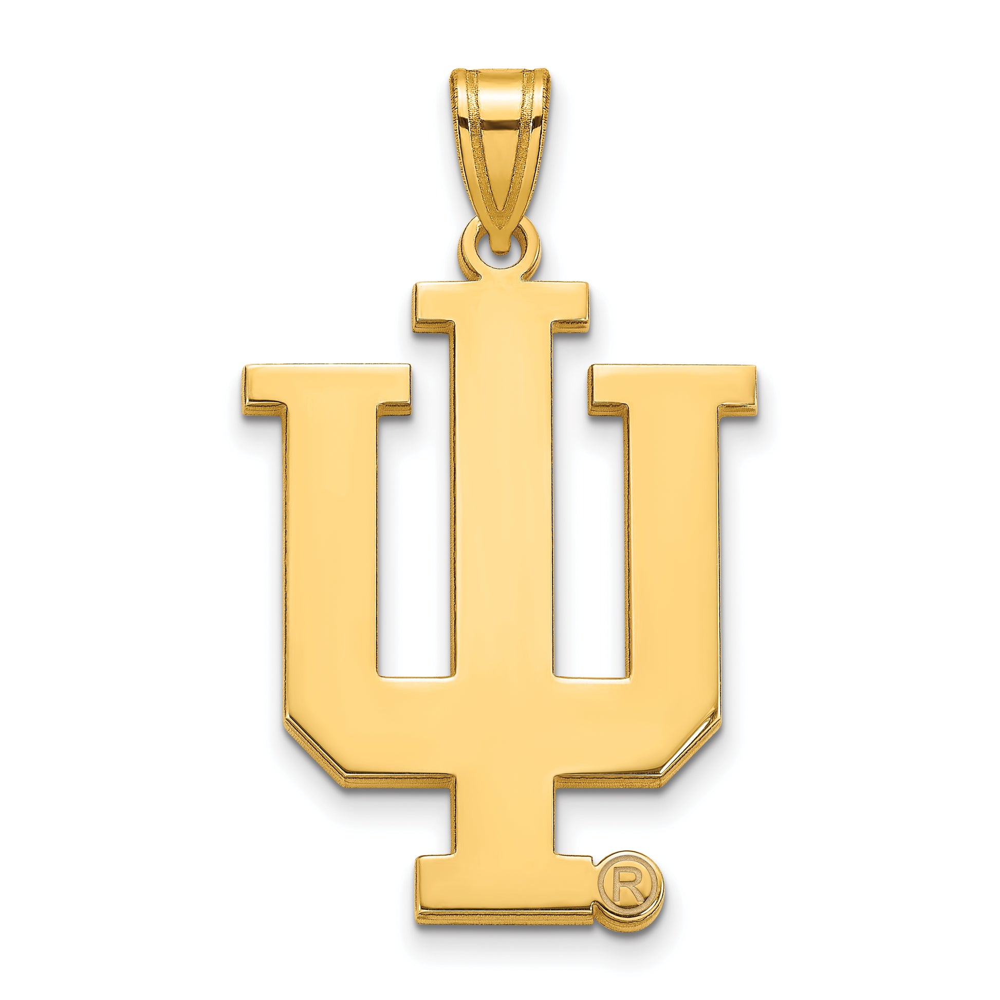 14K Yellow Gold Logoart Indiana University I U Extra Large Pendant