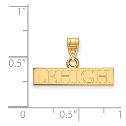 10K Yellow Gold Logoart Lehigh University Small Bar Pendant