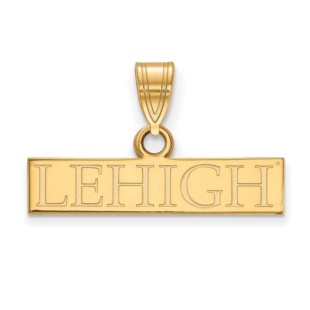 10K Yellow Gold Logoart Lehigh University Small Bar Pendant