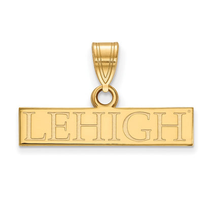 10K Yellow Gold Logoart Lehigh University Small Bar Pendant