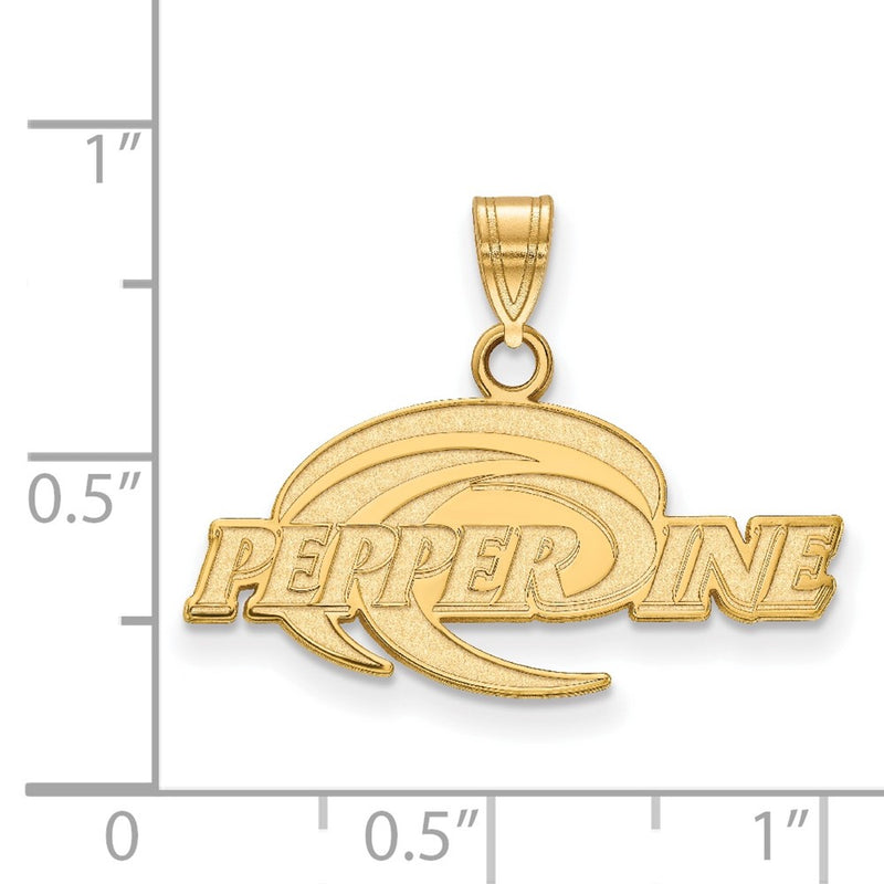 14K Yellow Gold Logoart Pepperdine University Medium Pendant