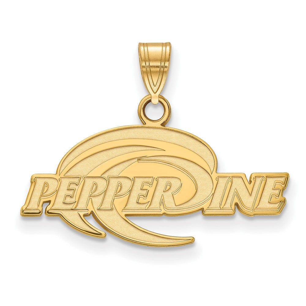Gold Plated Sterling Silver Logoart Pepperdine University Medium Pendant