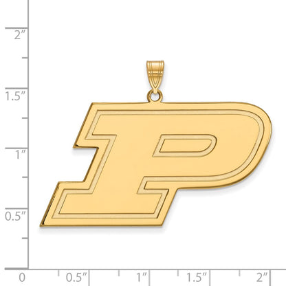 10K Yellow Gold Logoart Purdue University Letter P Extra Large Pendant