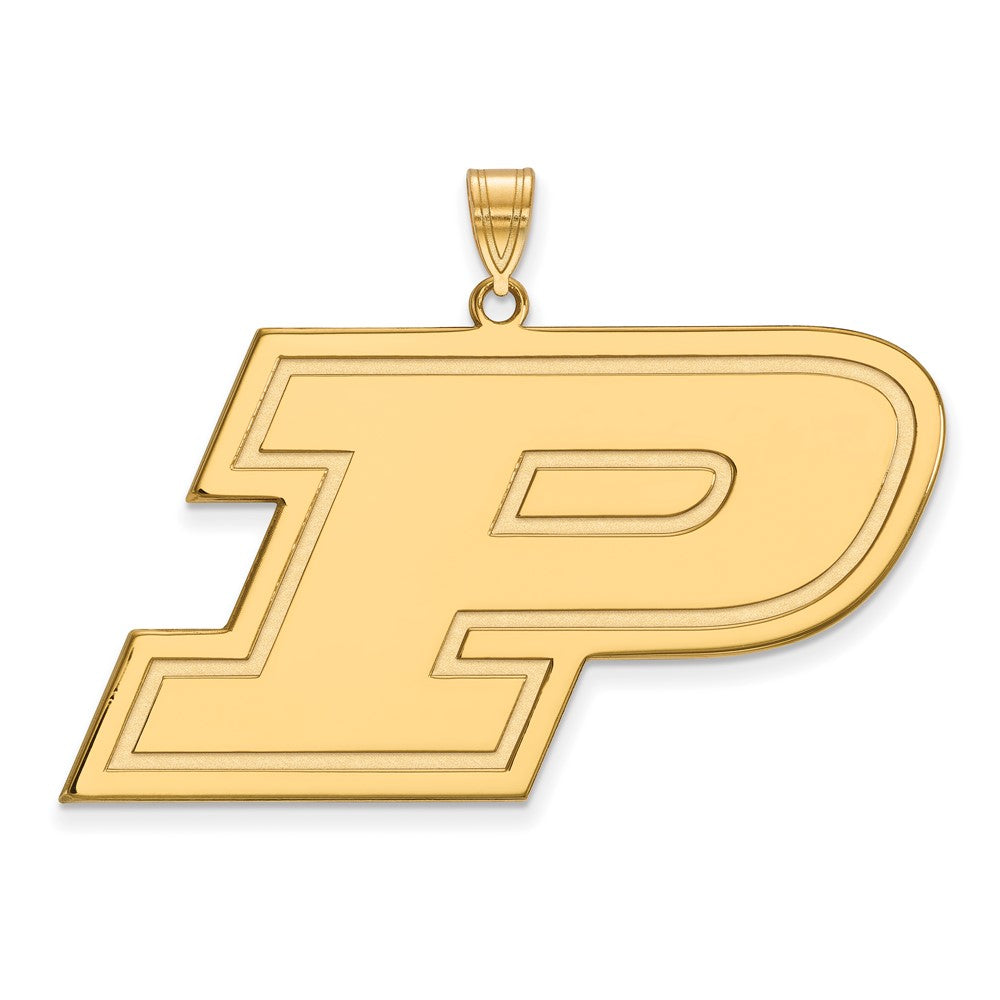 10K Yellow Gold Logoart Purdue University Letter P Extra Large Pendant