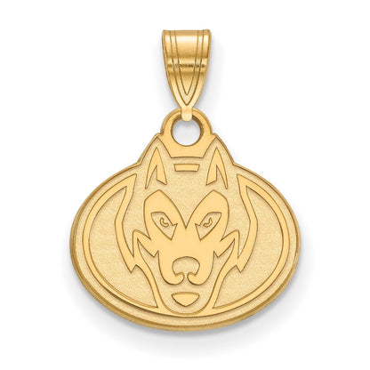 14K Yellow Gold Logoart St. Cloud State University Husky Small Pendant