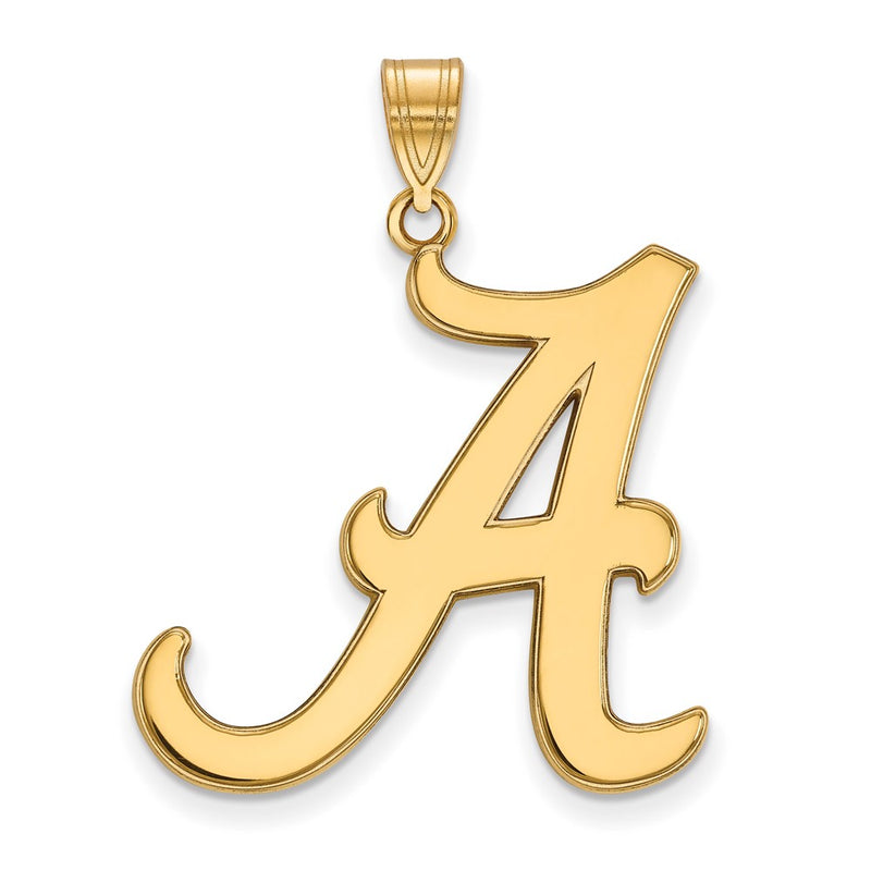10K Yellow Gold Logoart University Of Alabama Letter A Extra Large Pendant