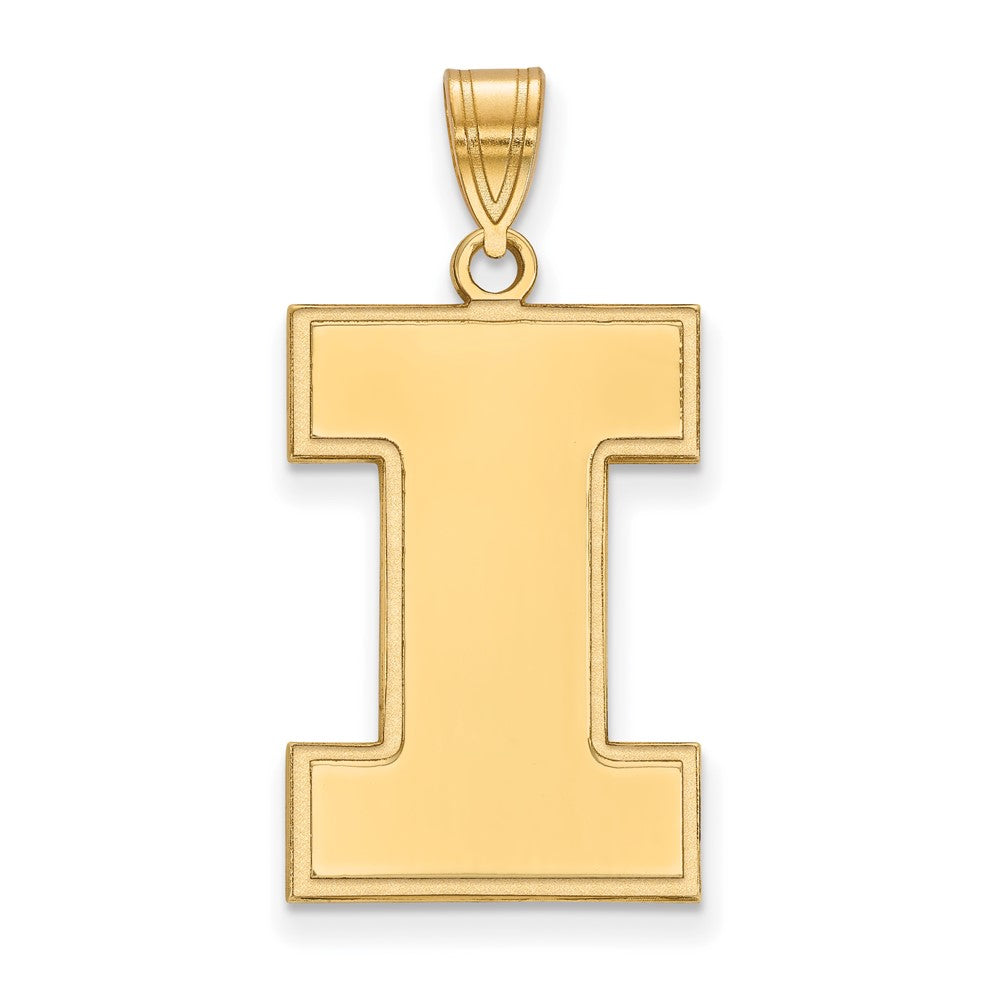 10K Yellow Gold Logoart University Of Illinois Letter I Extra Large Pendant