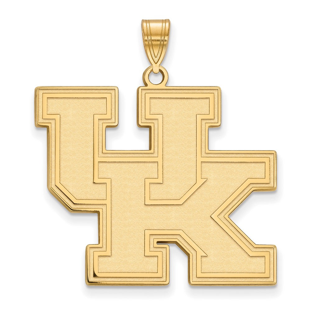 Gold Plated Sterling Silver Logoart University Of Kentucky U K Extra Large Pendant