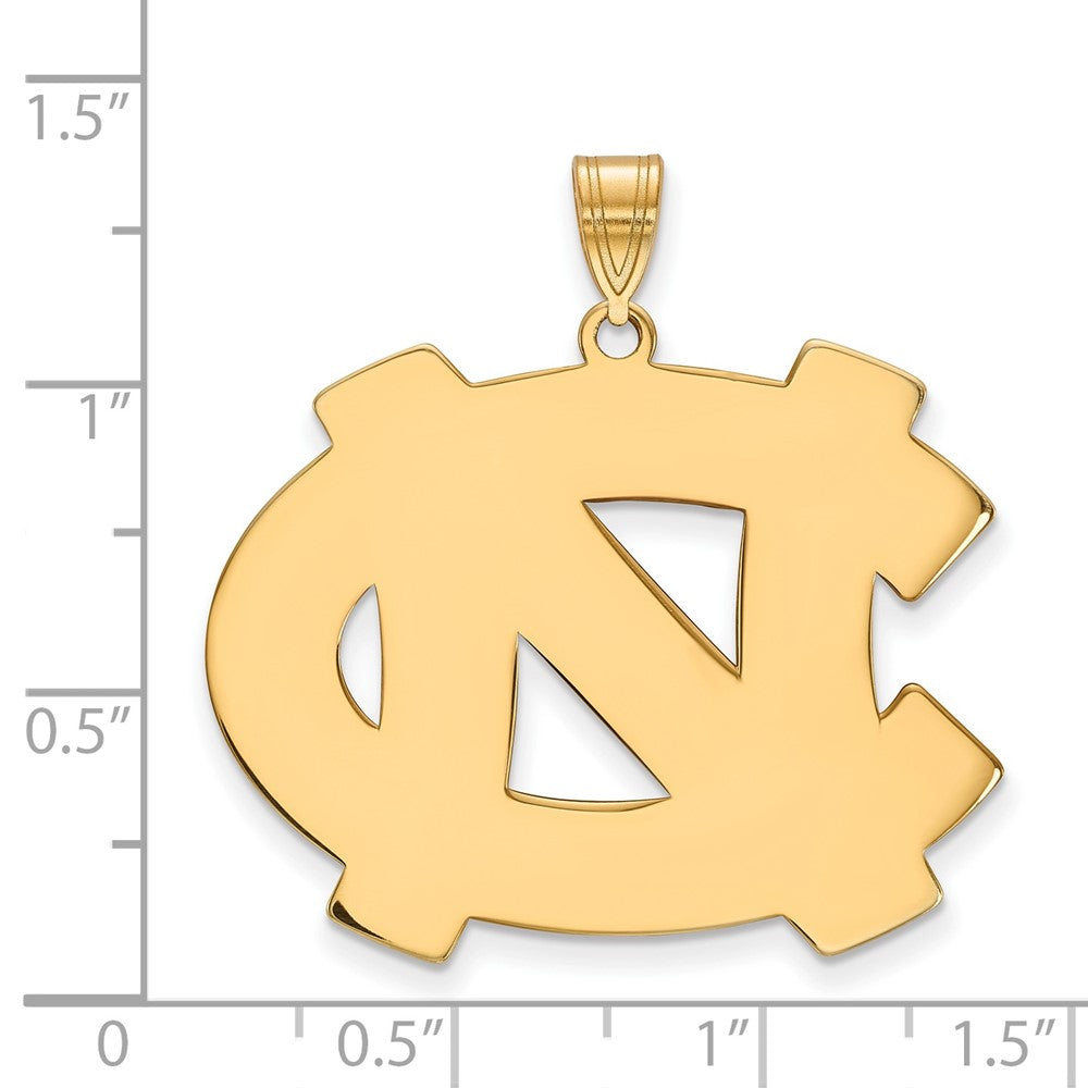 14K Yellow Gold Logoart University Of North Carolina N C Extra Large Pendant