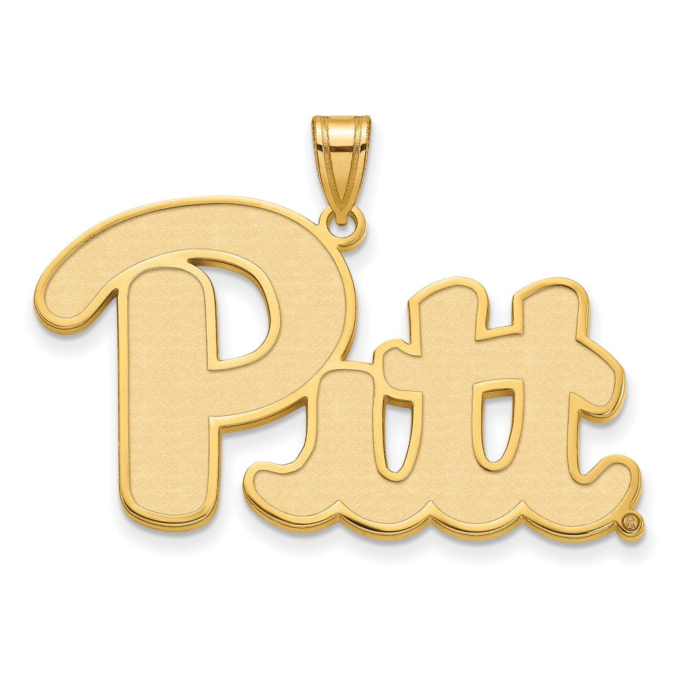 Gold Plated Sterling Silver Logoart University Of Pittsburgh Extra Large Pendant