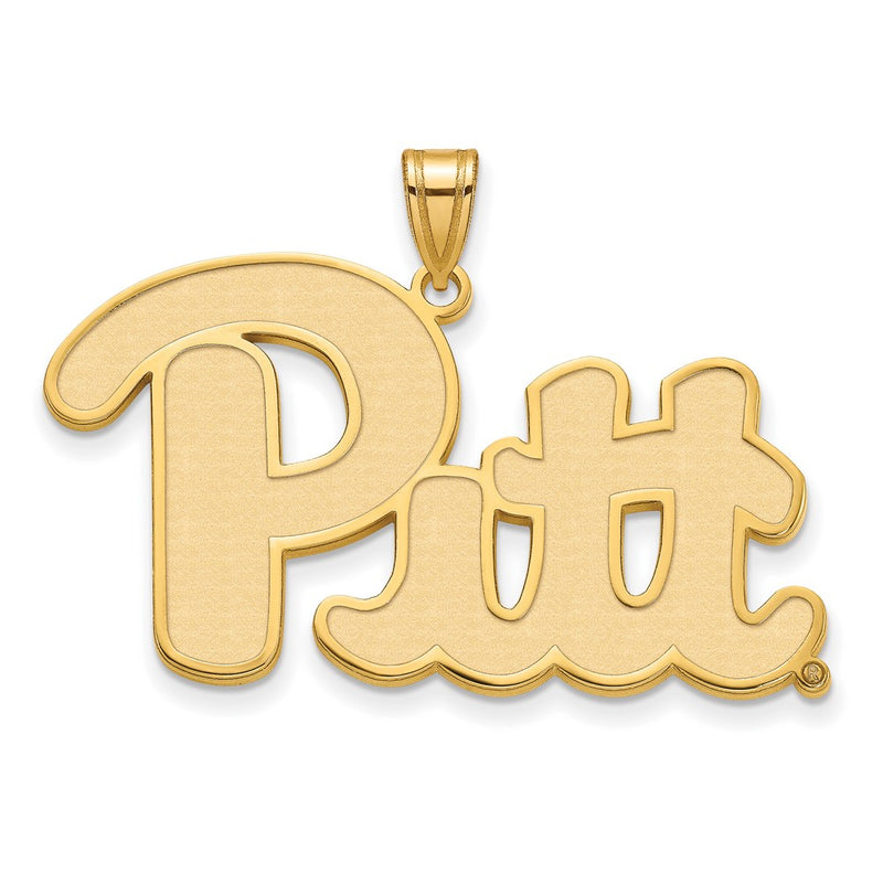 Gold Plated Sterling Silver Logoart University Of Pittsburgh Extra Large Pendant