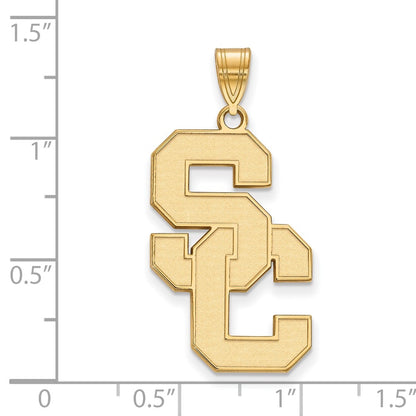 10K Yellow Gold University Of Southern California S C Extra Large Pendant