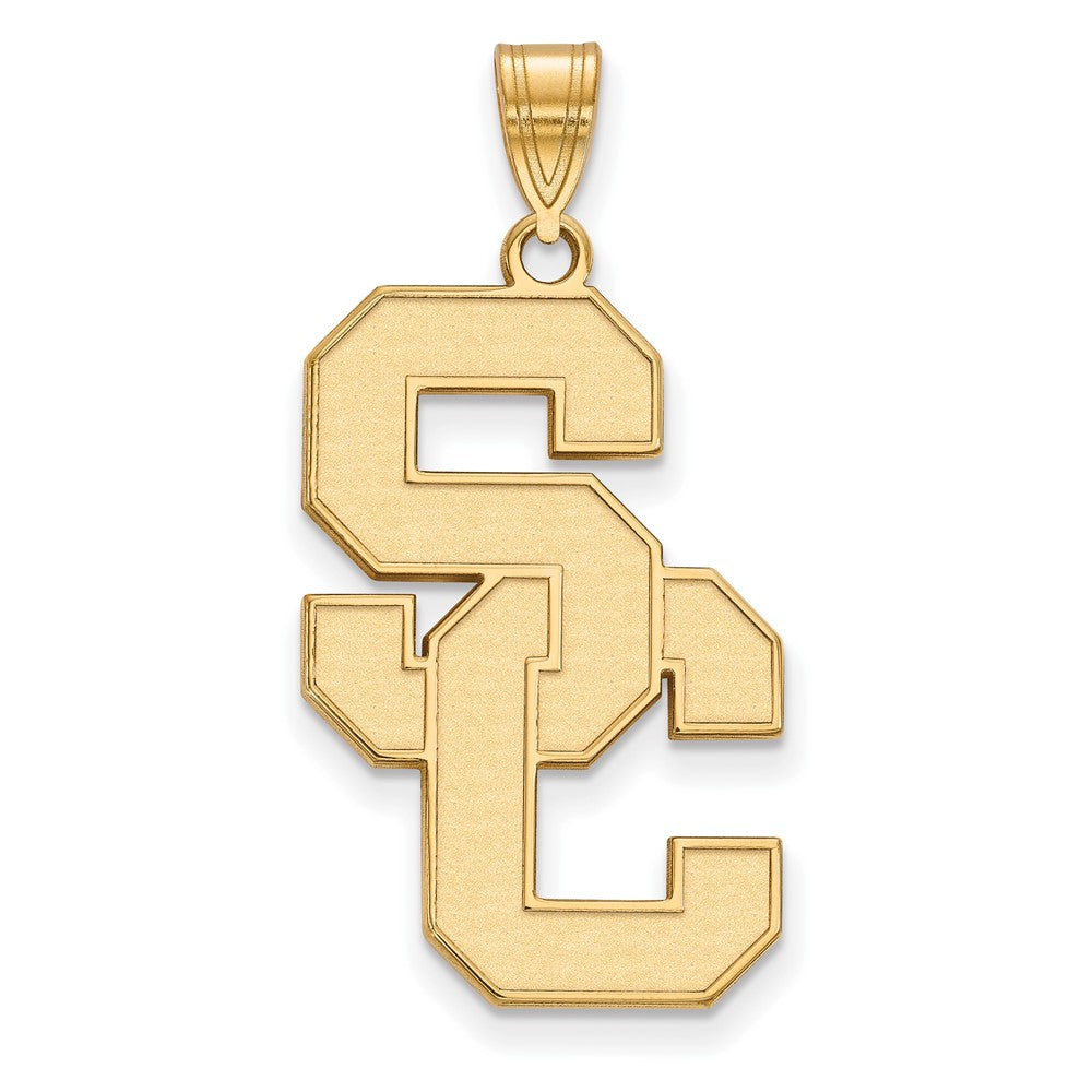 Gold Plated Sterling Silver University Of Southern California S C Extra Large Pendant